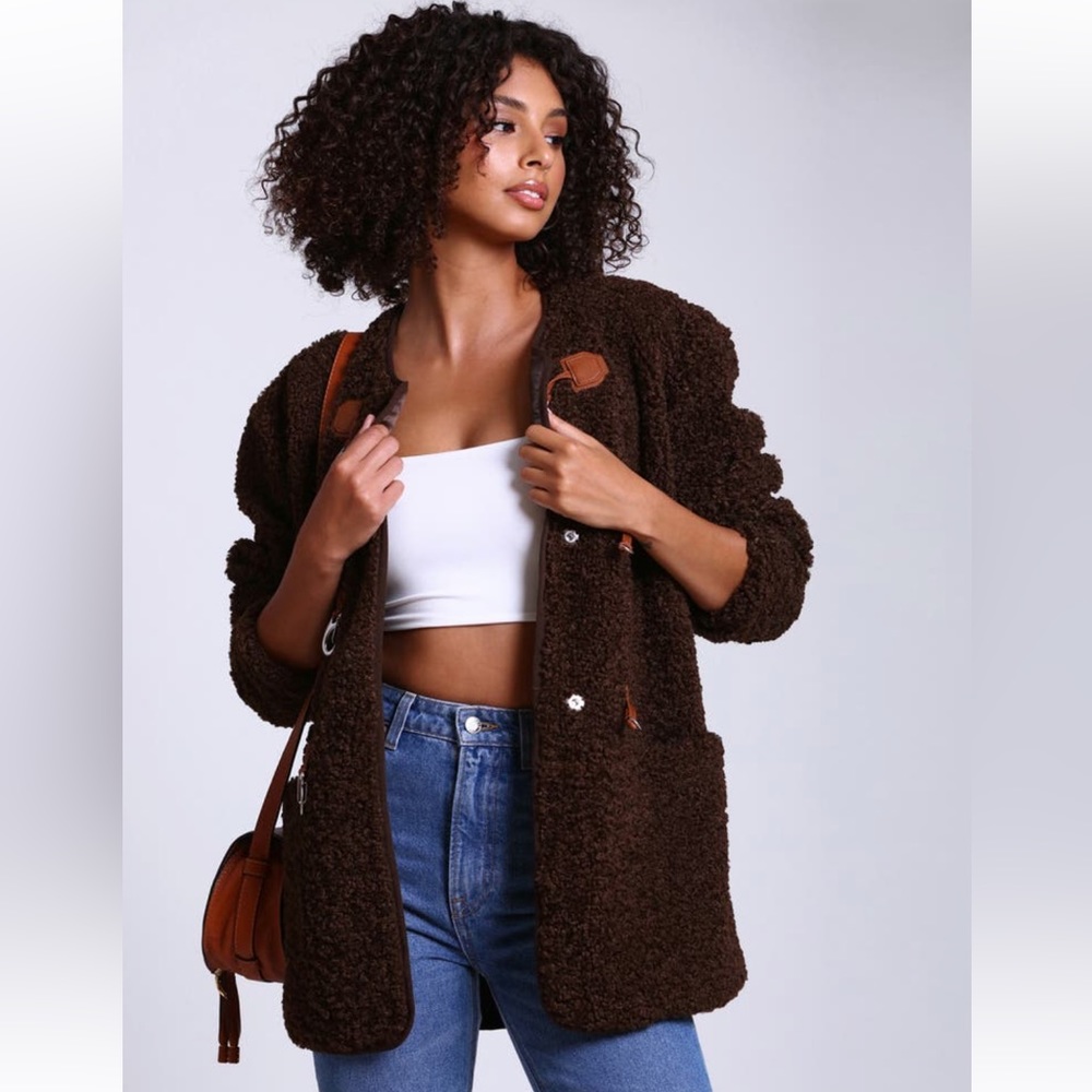 NWT Avec Les Filles Sherpa Coat